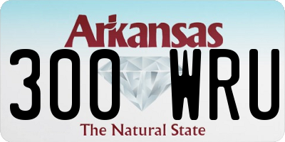 AR license plate 300WRU