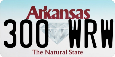 AR license plate 300WRW