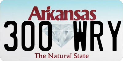 AR license plate 300WRY