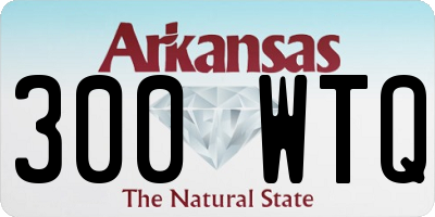 AR license plate 300WTQ