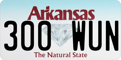 AR license plate 300WUN