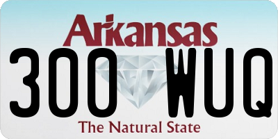 AR license plate 300WUQ