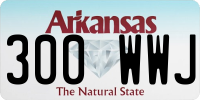 AR license plate 300WWJ