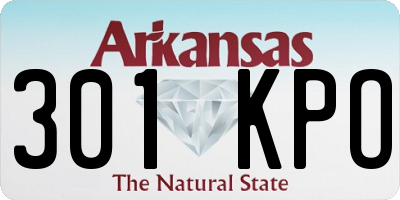 AR license plate 301KPO