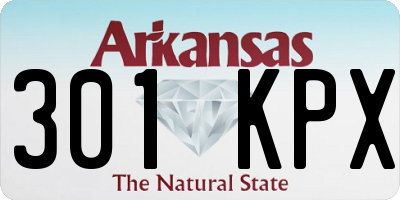 AR license plate 301KPX