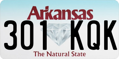 AR license plate 301KQK