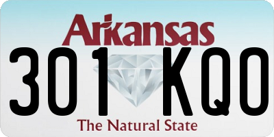 AR license plate 301KQO