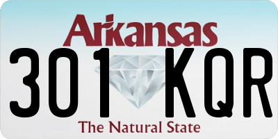 AR license plate 301KQR