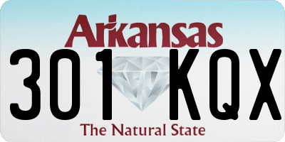 AR license plate 301KQX