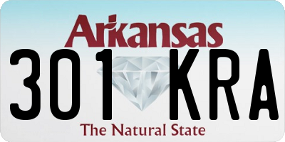 AR license plate 301KRA