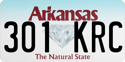 AR license plate 301KRC