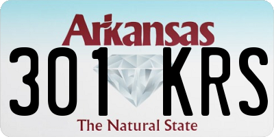 AR license plate 301KRS