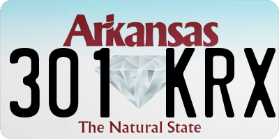 AR license plate 301KRX