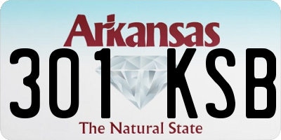 AR license plate 301KSB