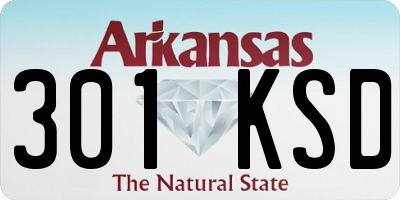 AR license plate 301KSD