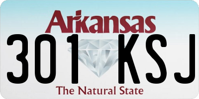 AR license plate 301KSJ