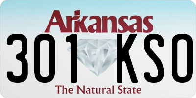 AR license plate 301KSO