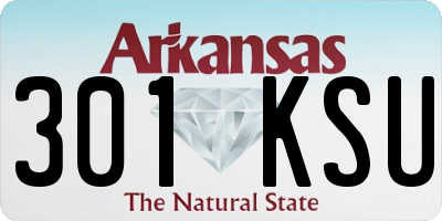 AR license plate 301KSU
