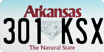 AR license plate 301KSX