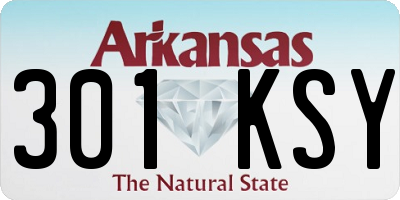 AR license plate 301KSY