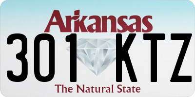 AR license plate 301KTZ
