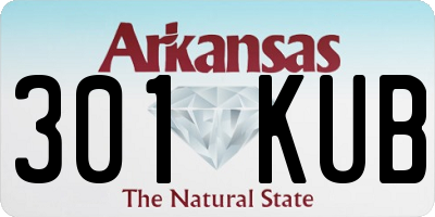AR license plate 301KUB