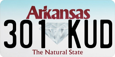 AR license plate 301KUD