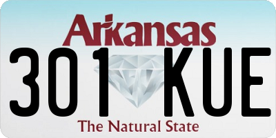 AR license plate 301KUE