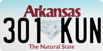 AR license plate 301KUN