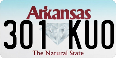 AR license plate 301KUO