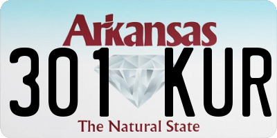 AR license plate 301KUR