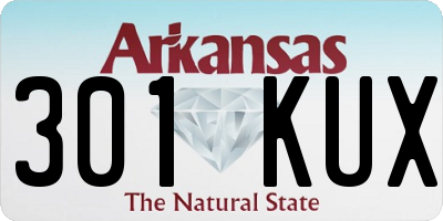 AR license plate 301KUX