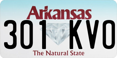 AR license plate 301KVO