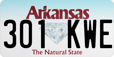 AR license plate 301KWE