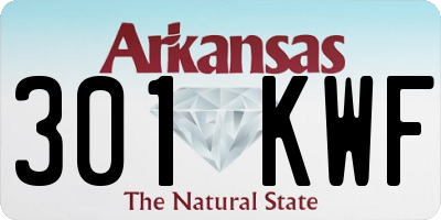 AR license plate 301KWF