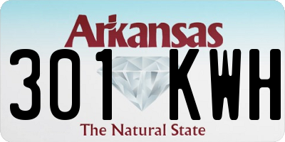 AR license plate 301KWH