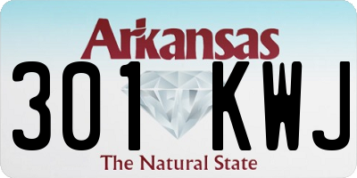 AR license plate 301KWJ
