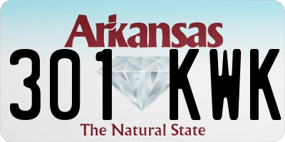 AR license plate 301KWK