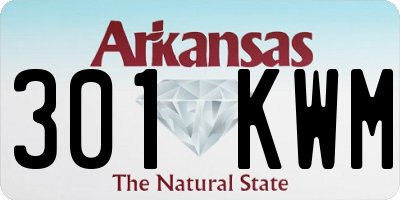 AR license plate 301KWM
