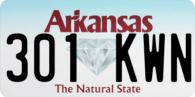 AR license plate 301KWN