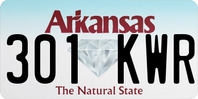 AR license plate 301KWR