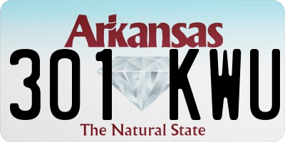 AR license plate 301KWU