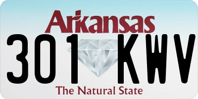 AR license plate 301KWV