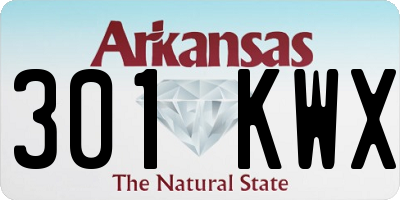 AR license plate 301KWX