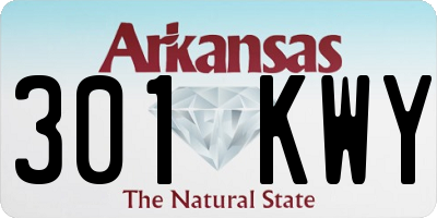 AR license plate 301KWY