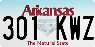 AR license plate 301KWZ