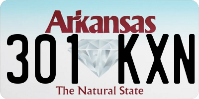 AR license plate 301KXN