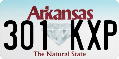 AR license plate 301KXP