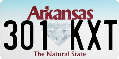 AR license plate 301KXT