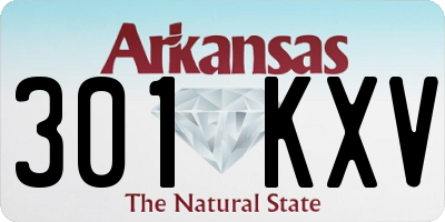 AR license plate 301KXV